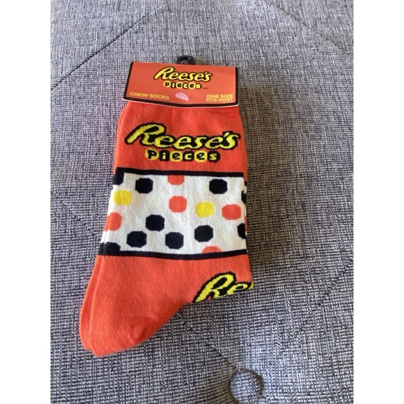Reese´s Candy Crew Socks Orange One Size Fits Most New - Picture 1 of 4